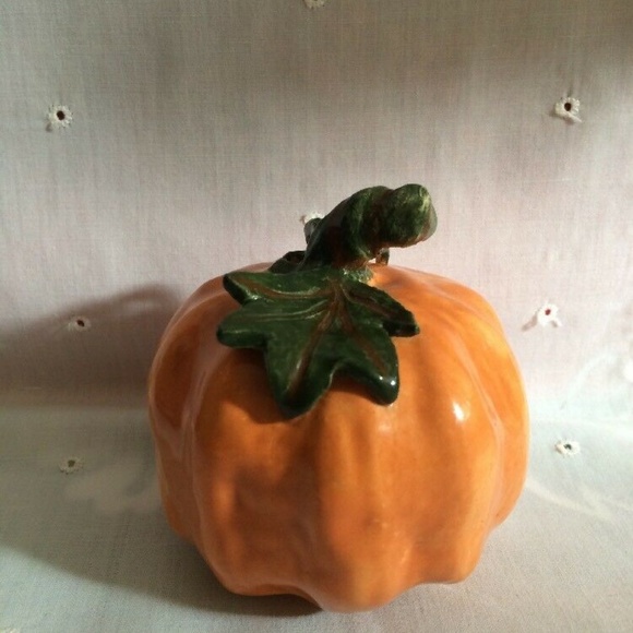 Mango Tree Studios Ceramic 3” Pumpkin Fall Décor Accent piece Atisian Made OOAK - Picture 4 of 7